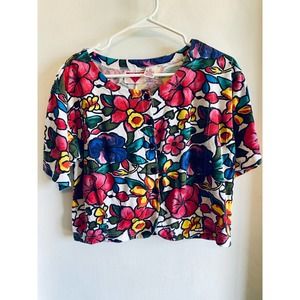 Justin Allen | Vtg Floral Crop Top